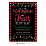 Flannel & Frost Holiday Party Invitation - Christmas Party Invite, Plaid, Buffalo Check