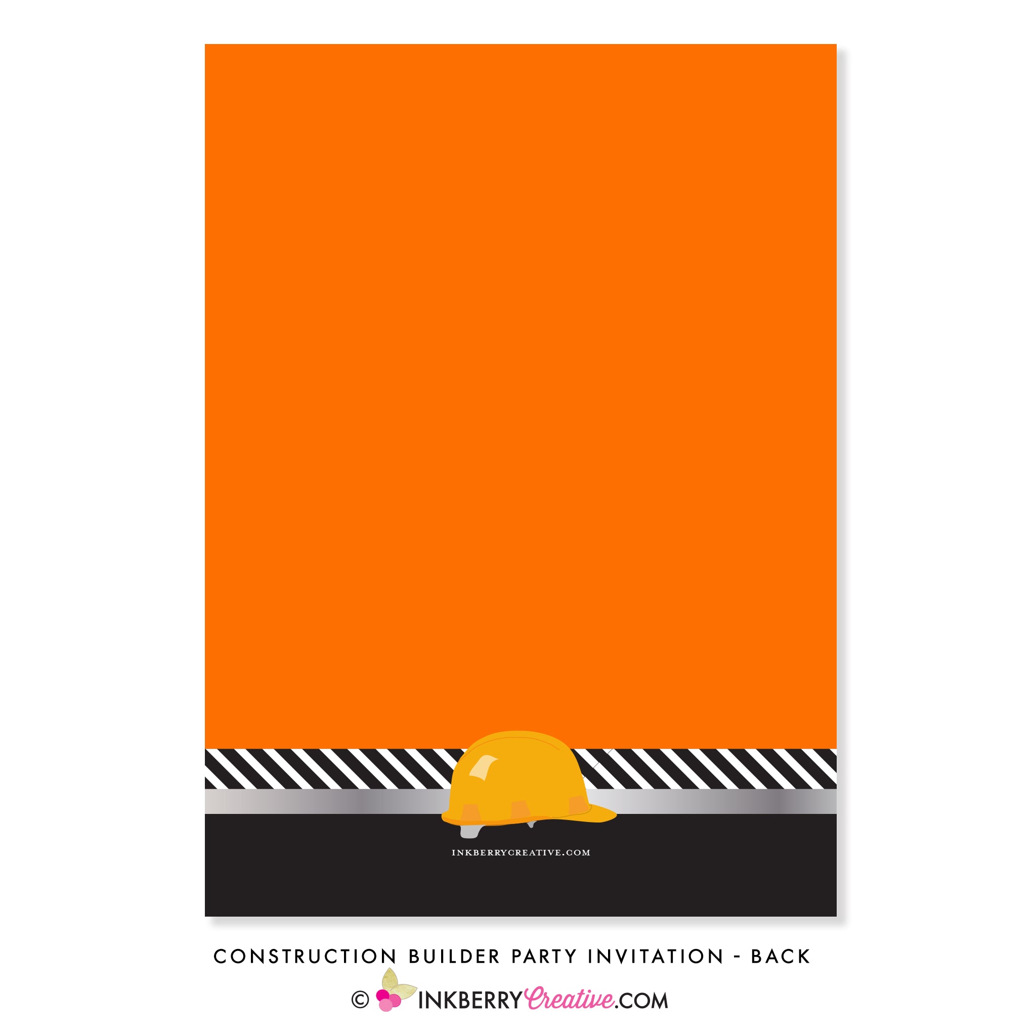 Little Builder Construction Birthday Party Invitation - inkberrycards
