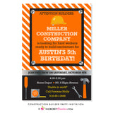 Little Builder Construction Birthday Party Invitation - inkberrycards