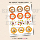 Party by the Campfire (Boys) - Printable Cupcake Toppers - Instant Download PDF File - inkberrycards