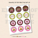 Camp Mudpies and Glitter - Printable Cupcake Toppers - Instant Download PDF File - inkberrycards