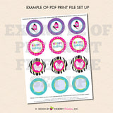 Fabulous Spa Salon Sleepover - Printable Cupcake Toppers - Instant Download PDF File - inkberrycards