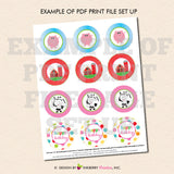 Fun on the Farm Birthday (Girls) - Printable Cupcake Toppers - Instant Download PDF File - inkberrycards