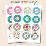 Gymnastics Birthday (Boy Girl) - Printable Cupcake Toppers - Instant Download PDF File - inkberrycards