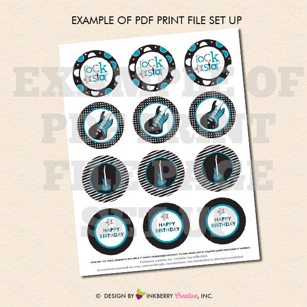 Rockstar Birthday (Blue) - Printable Cupcake Toppers - Instant Downloa – Inkberry Creative rockstar-birthday-blue-printable-cupcake-toppers-instant-downloa-inkberry-creative