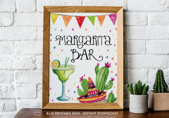 Taco Bout Love Bridal Shower - Margarita Bar Sign - Instant Download Printable Sign - 8x10