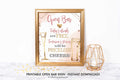Printable Open Bar Sign, Bubbles Brews Wedding, Bridal Shower, Today's Drinks Free, Stories Priceless, 8x10, Instant Download, Digital File