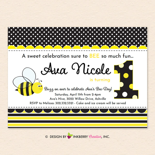 Printable Kid's Bumble Bee Birthday Party Decorations, Honey Bee Birthday  Party, Printable Bee Party, Print Yourself, Instant Download 