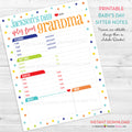 Printable Baby's Day, Babysitter Notes - Sections for Naps / Sleeping, Eating, Diapers, Mood - Care Giver, Nanny, Baby Sitter - PDF Download - inkberrycards