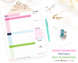 Printable Daily Planner Page - Instant Download, PDF, Daily Schedule, To-Do, Meal Planner, Water Tracker, Goals, Ideas, Today's Plan PDF Planner - inkberrycards