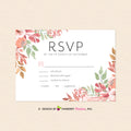 Beautiful Blooms - Watercolor Painted Floral Printable Wedding RSVP Card - Custom Design, Printable File, We Personalize, Edit - You Print - inkberrycards
