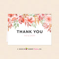 Beautiful Blooms - Watercolor Painted Floral Printable Thank You Note - Custom Design, Printable File, We Personalize, Edit - You Print - inkberrycards