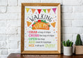 Printable WALKING TACOS Sign, Instant Download, 8x10, Digital PDF, Mexican Fiesta Walking Taco Bar - Bridal Shower, Birthday, Taco Bar Sign