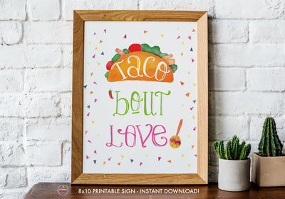 Taco Bout Love Bridal Shower - Taco Bout Love Sign - Printable Sign - 8x10