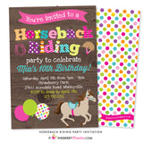 Horseback Riding Birthday Party Invitation (Wood) - inkberrycards