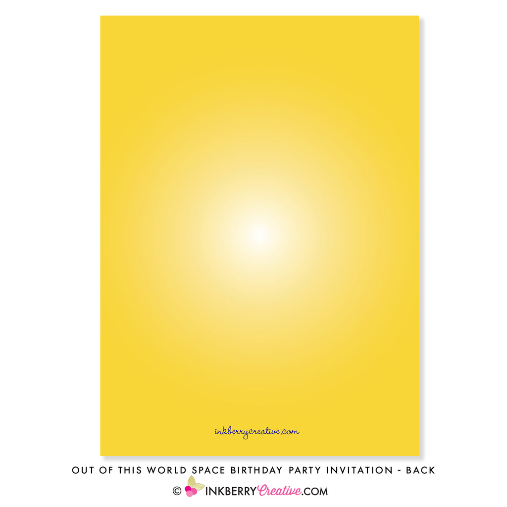Outer Space Birthday Party Invitation - inkberrycards