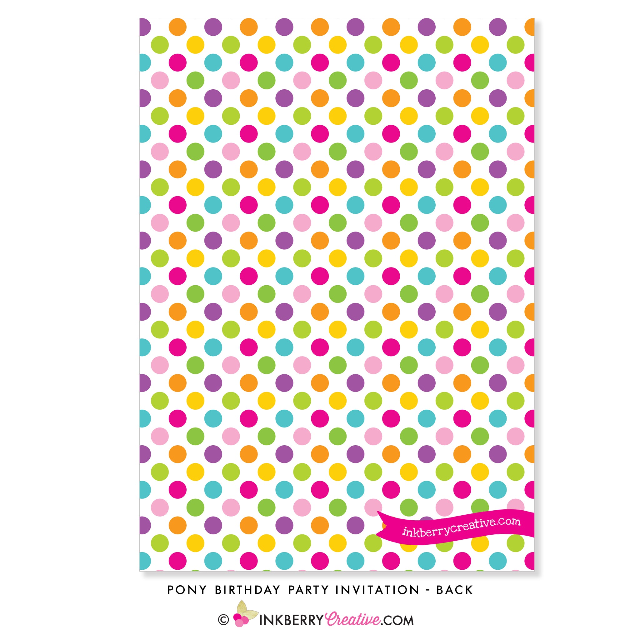 Pony Birthday Party Invitation (Wood) - inkberrycards