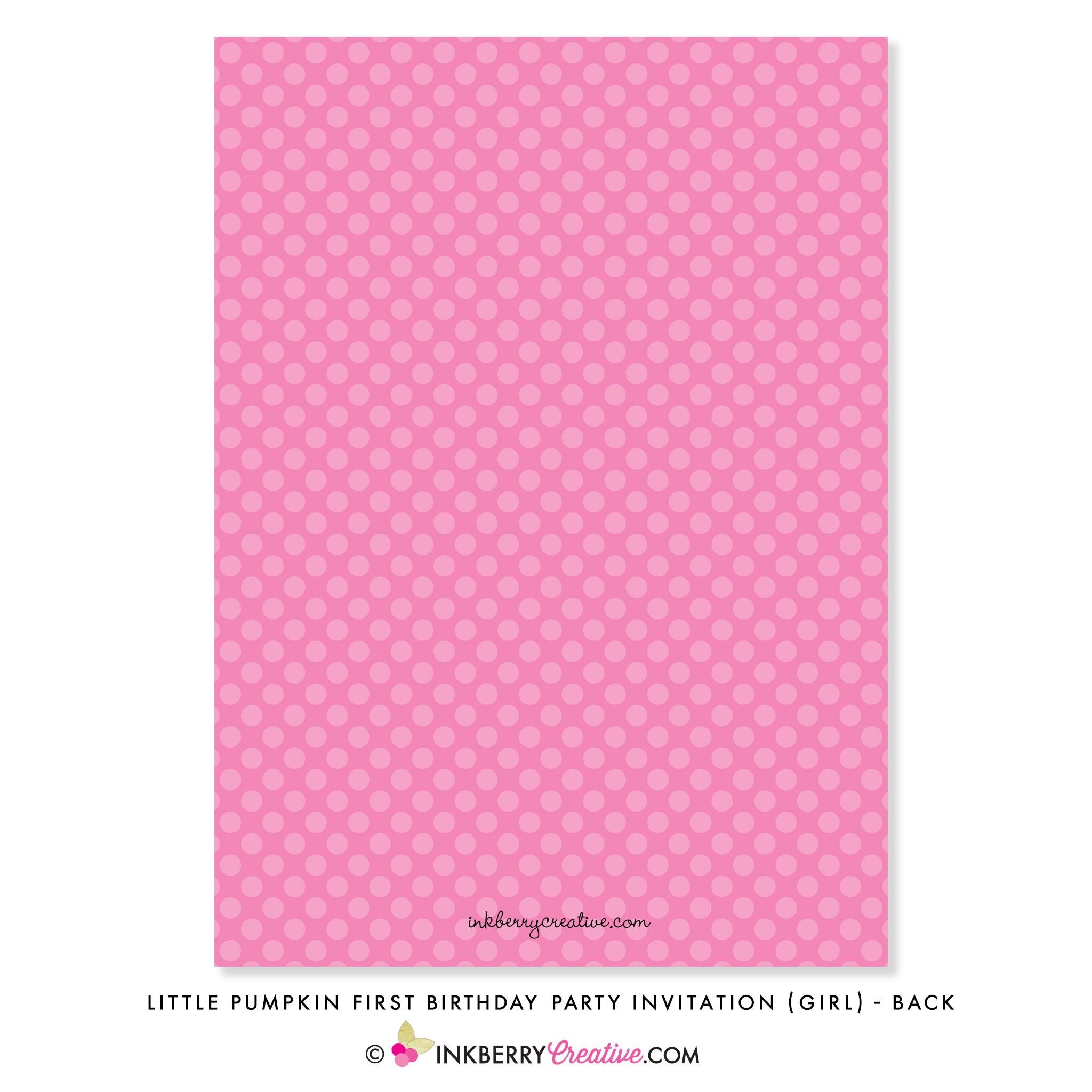 Little Pumpkin Girl First Birthday Party Invitation (Wood) - inkberrycards