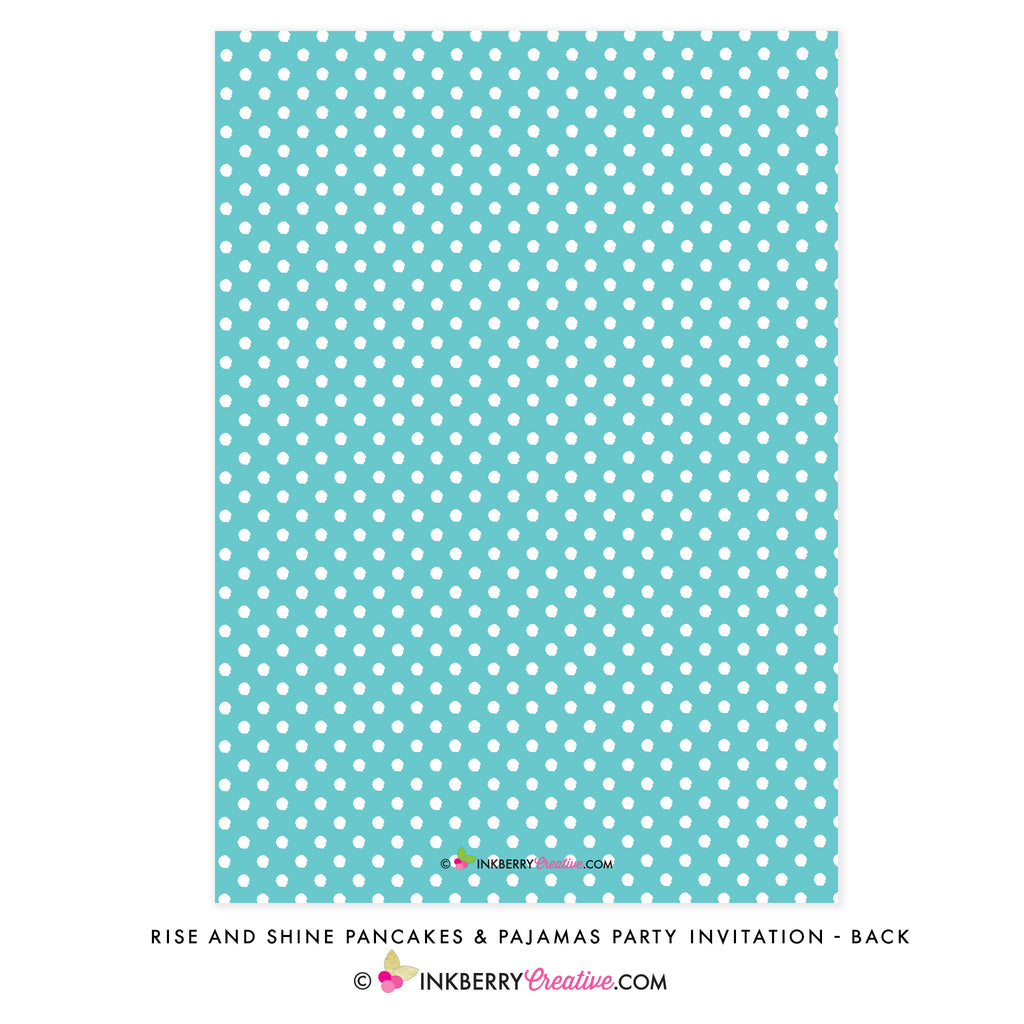 Rise and Shine Pancakes and Pajamas Party Chalkboard Style Invitation - inkberrycards