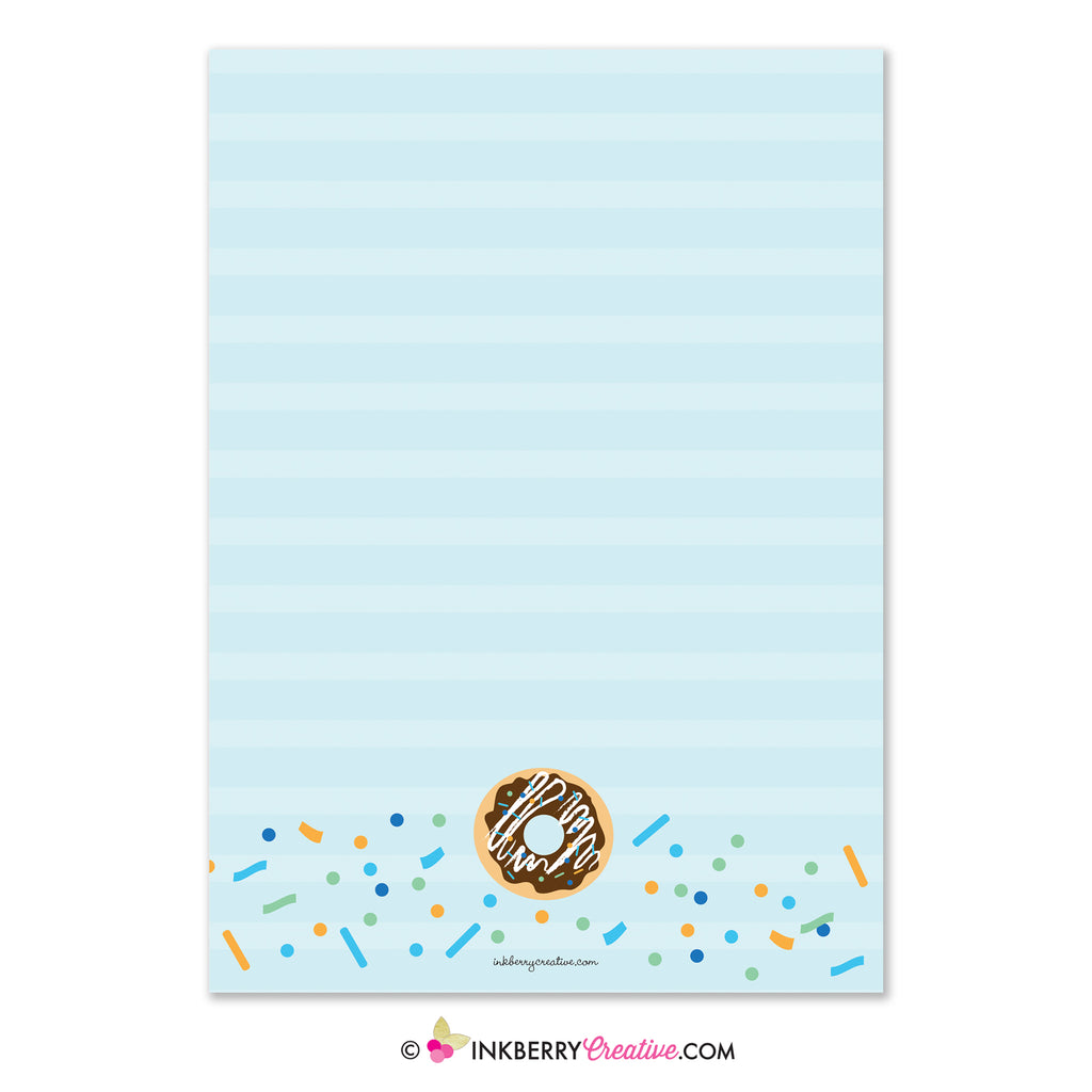 Donuts and Diapers - Baby Boy Sprinkle / Baby Shower Invitation