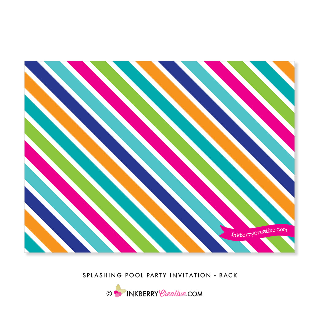 Splashing Pool Party Invitation - inkberrycards