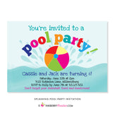 Splashing Pool Party Invitation - inkberrycards