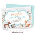 Woodland Forest Animal Baby Shower Invitation - inkberrycards