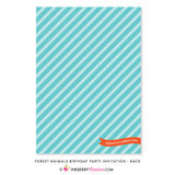 Party Animals - Woodland Forest Animals Birthday Party Invitation - inkberrycards
