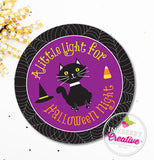 Little Light For Halloween Night - Printable, Round, Kids Halloween Glow Stick Gift Tag or Sticker - Instant Download JPEG and PDF Files - inkberrycards