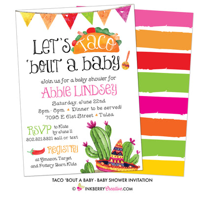 Taco 'Bout A Baby Shower Invitation - inkberrycards