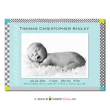 Prints and Patterns - Baby Boy Photo Birth Announcement - inkberrycards