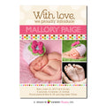 Mod Dot - Baby Girl Photo Birth Announcement - inkberrycards