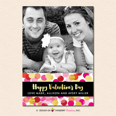 Confetti Love - Valentine's Day Photo Card - inkberrycards