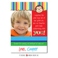 Monkey Boy (Primary) Photo Thank You Note - inkberrycards