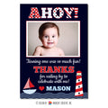 Ahoy! Boy's Nautical Photo Thank You Note - inkberrycards
