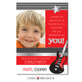 Rockstar Boy (Red) Photo Thank You Note - inkberrycards